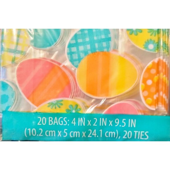 Way to Celebrate Easter Egg Treat Bags 20 Twist Ties Cookie Lot 2 - Picture 7 of 9